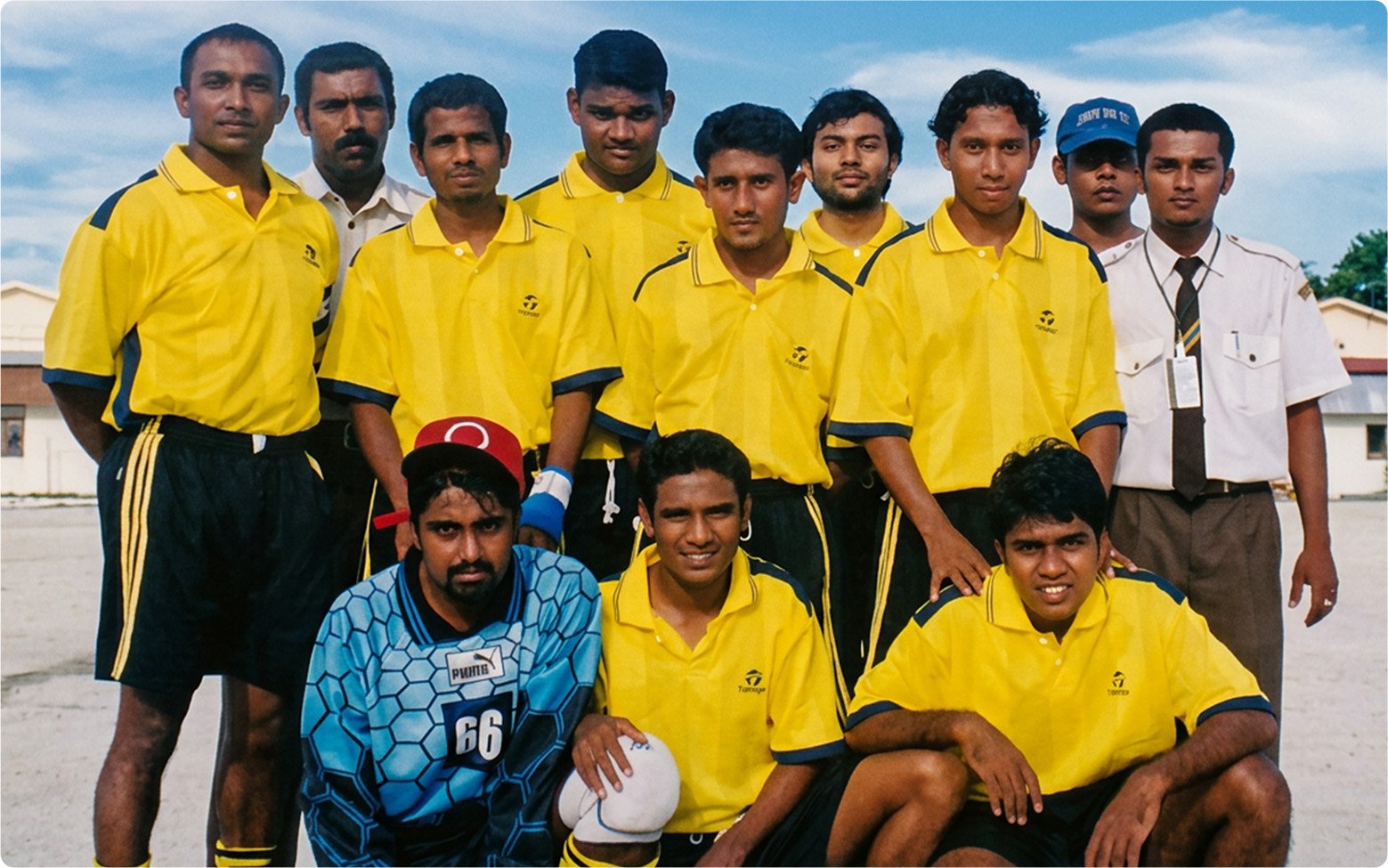 Immigration futsal team at the 5th Die Cup, 2000