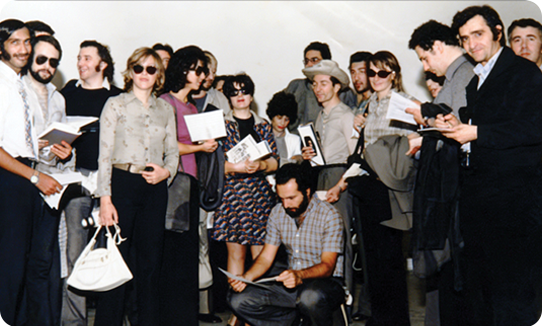 First group of tourists