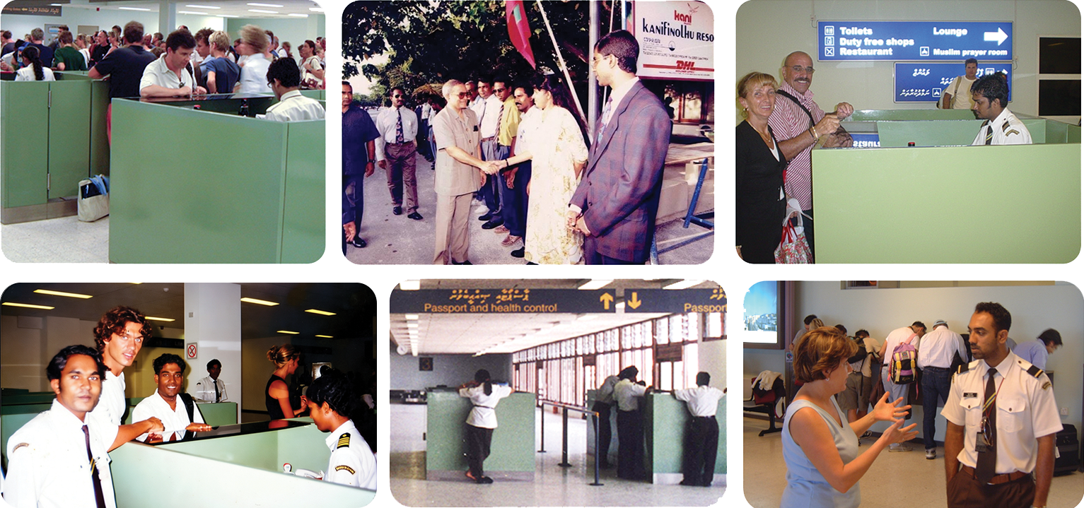 New airport terminal immigration counters, 1994