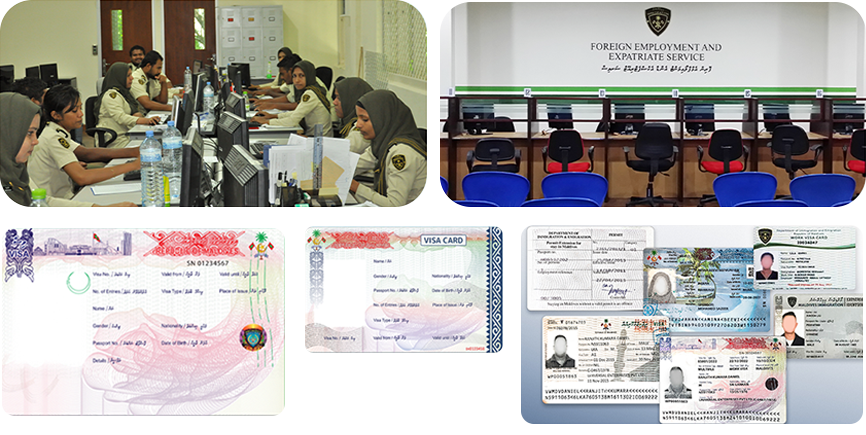Secure visa stickers and cards